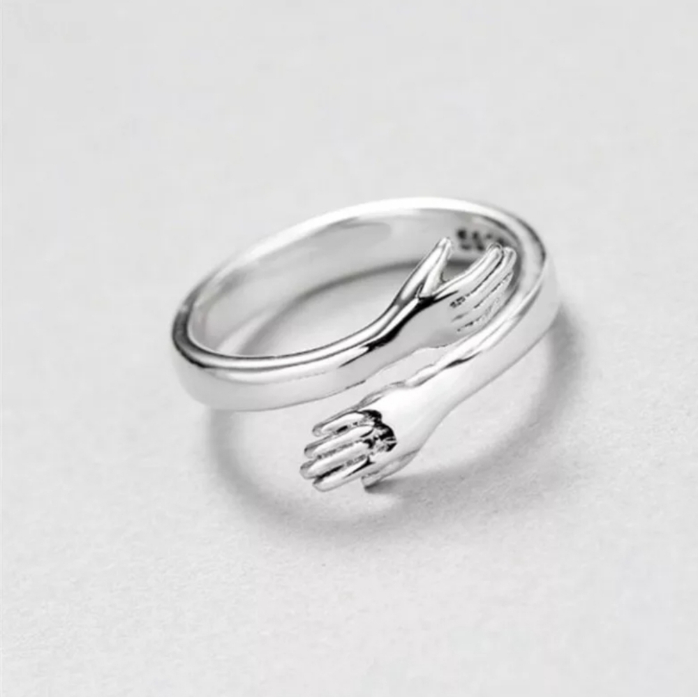 New creative 925 Sterling silver hug hand peace - Picture 4 of 4